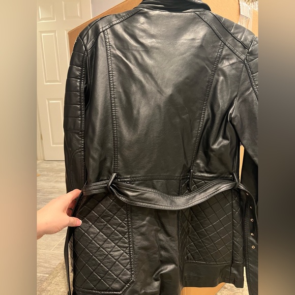 Celsius Jackets & Coats | Black Faux Leather Jacket | Color: Black | Size: M - Picture 2 of 5
